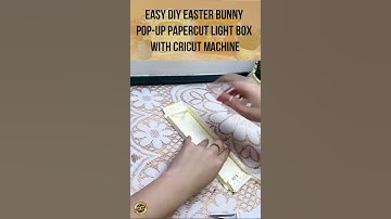 Easy DIY Easter Bunny Pop-up Papercut Light Box With Cricut Machine #Shorts Version