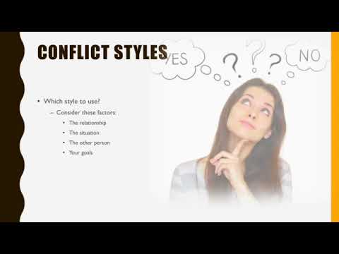 Video: What Are The Styles Of Conflict Behavior