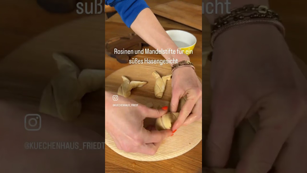 Osterhasen aus Tiefkühllaugenstangen