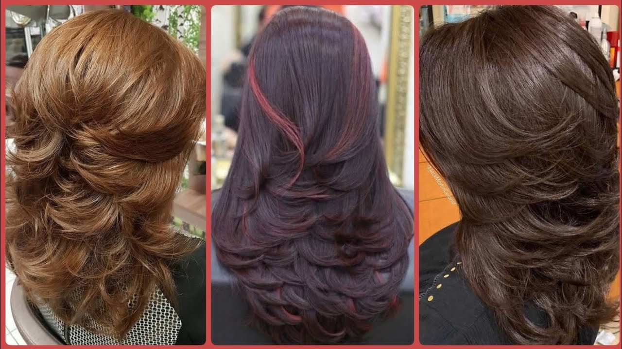 Latest & Stylish Medium Length Feather Hair Cut Designs Ideas #2023 ...