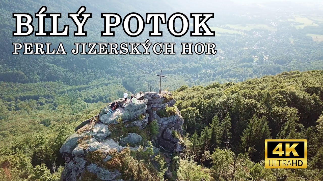 Bílý Potok 4K  Jizerské hory  Černý vodopád  Frýdlantské cimbuří Paličník Smědava dron