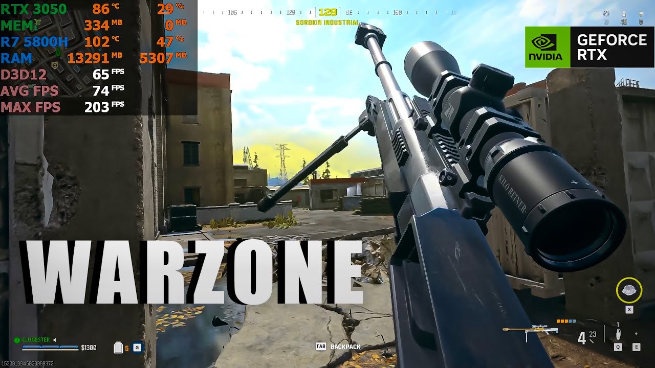 CALL OF DUTY: WARZONE GAME PLAY TEST  *HP VICTUS 16, RTX 3050, R75800H*