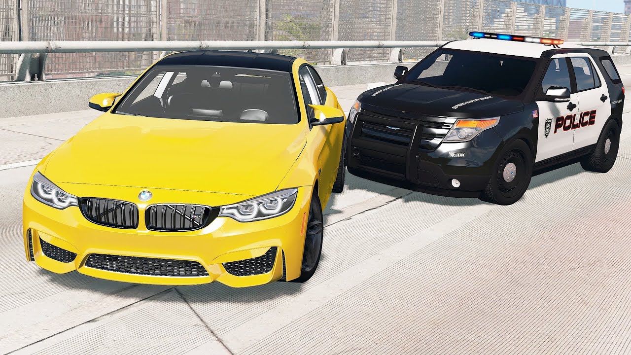 Epic Police Pit Maneuver Crashes #13 - BeamNG drive