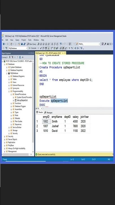 How to Execute Store Procedure 3 Types || SQL interview - YouTube