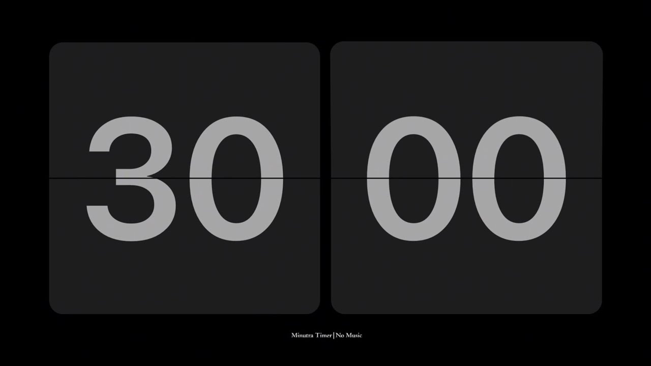 Minimal Timer 30 Minutes Countdown Timer⏳ | No Music | Minimal Focus & Study Timer ...