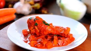 Chicken in annatto achiote sauce Mexican Food
