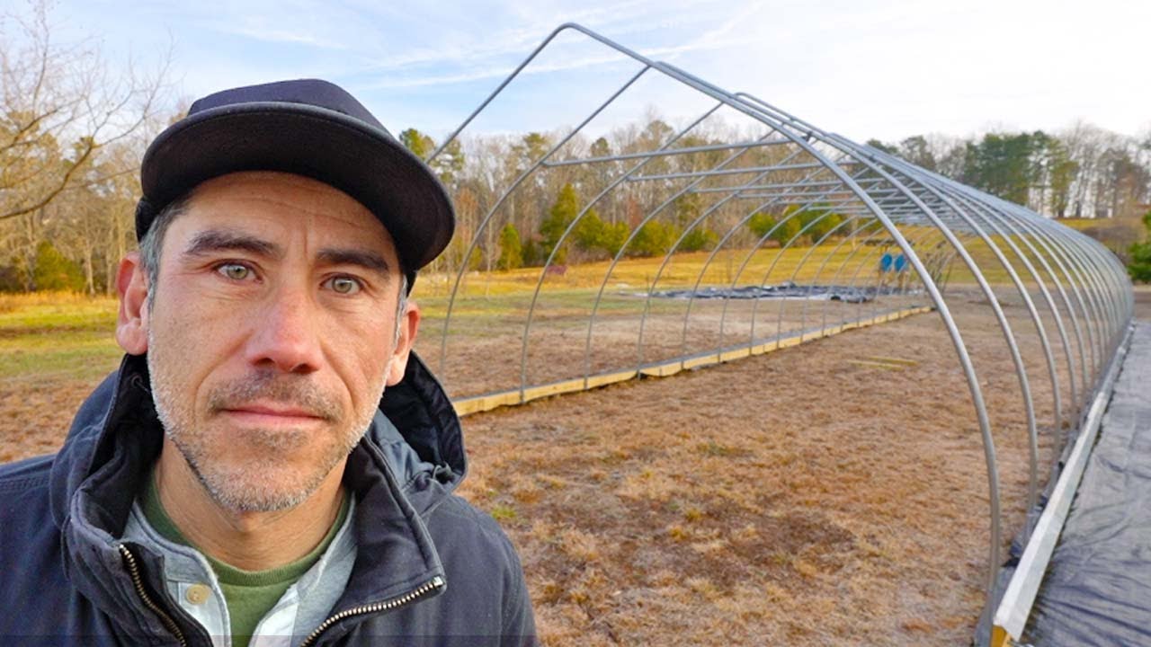Lifting Gothic Arches on the High Tunnel Greenhouse