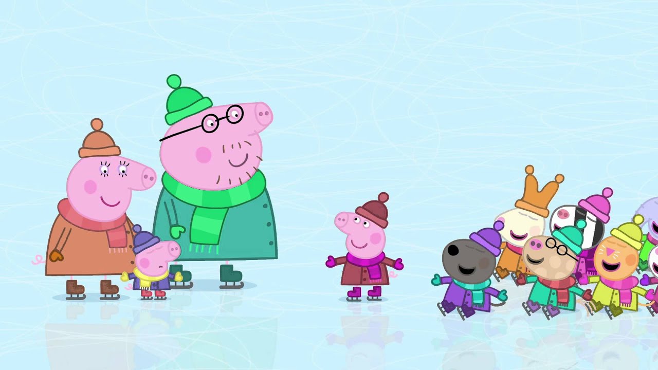 Peppa pig ice skating. Свинка Пеппа Ice Skating. Свинка Пеппа на коньках. Св нка Пеппа наконьках.