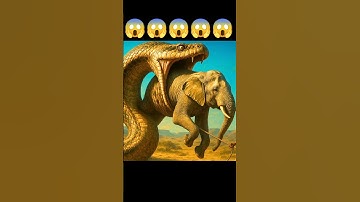 Giant Python Attacks Elephant #python #elephant #shorts