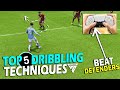 Top 5 dribbling techniques for beating defenders in ea fc 24  complete dribbling tutorial