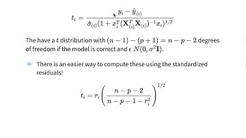 Studentized Residuals