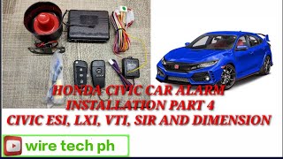 Honda Civic Car Alarm Installation Sa Esi, Lxi, Vti, And Sir (Part 4) - Youtube