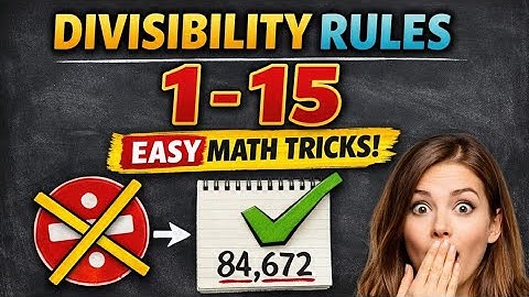 Divisibility Rules |1-15|easy math tricks @easymathwithsiri 