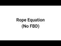 Video 6 - Rope Equation (no FBD)