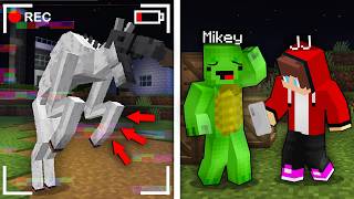 JJ and Mikey Watch a KILLER HORSE on The Cameras in Minecraft !? Maizen screenshot 3