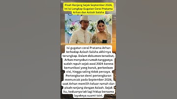 Gugatan Cerai Pratama Arhan dan Azizah Salsha #shorts #gosipartis #beritaselebriti#beritaartis#viral