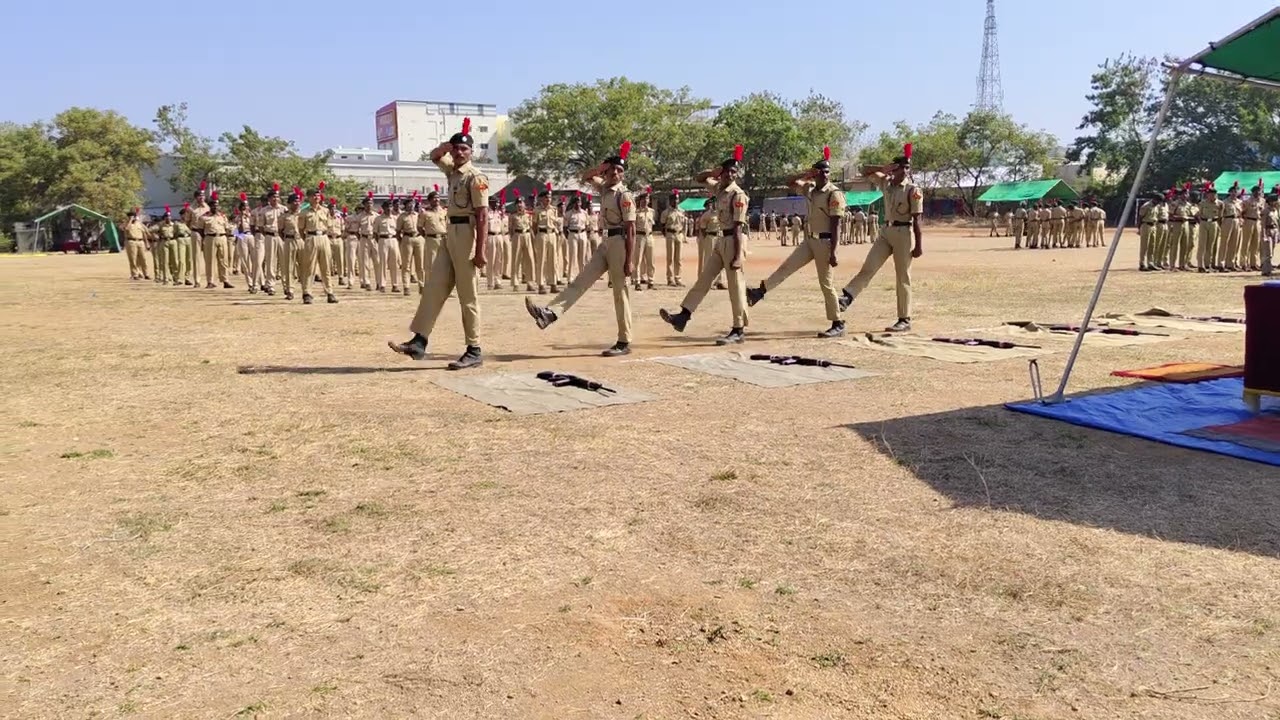 NCC C -Cert Cadets DST WEAPON DRILL at L.B College Warangal -1 TTWRDC MARIPEDA 