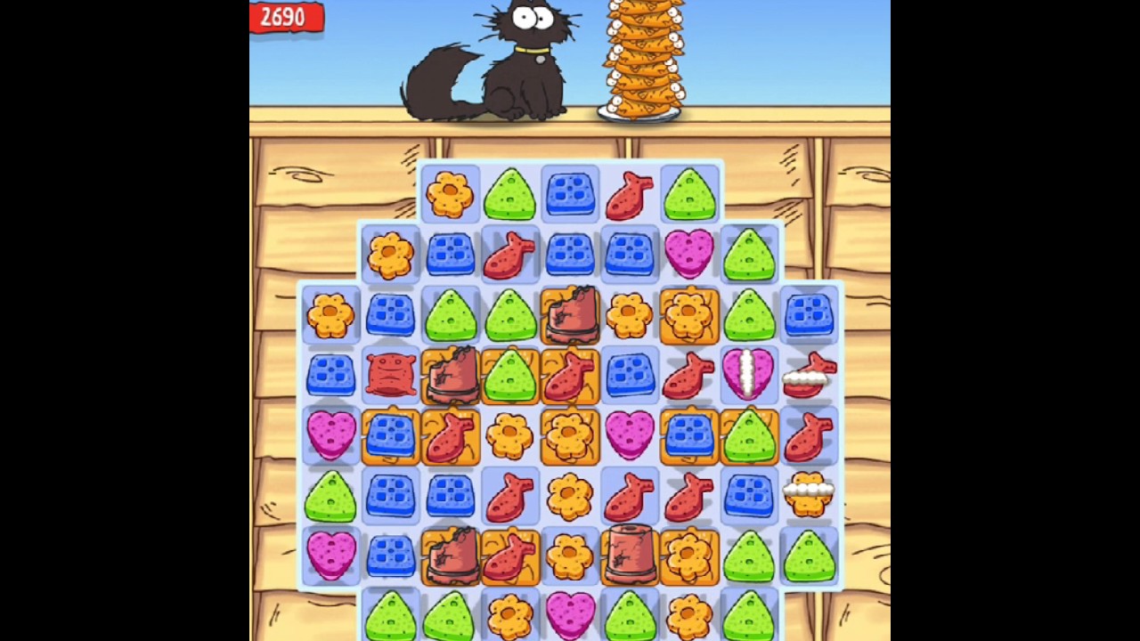 Simons Cat - Crunch Time - Level 111 - No Boosters (by match3news.com)