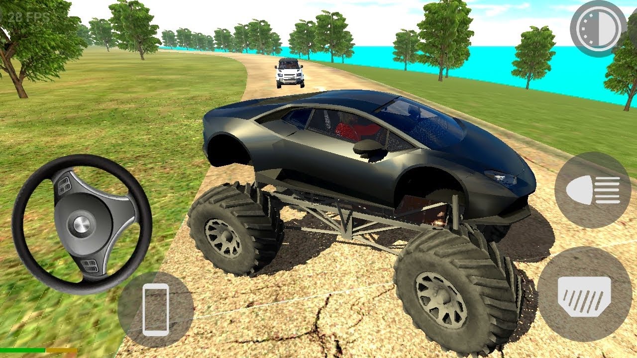 Black Lamborghini Street Beast Drive Indian Bike Driving 3D Indian Car Simulator Village Roads Power