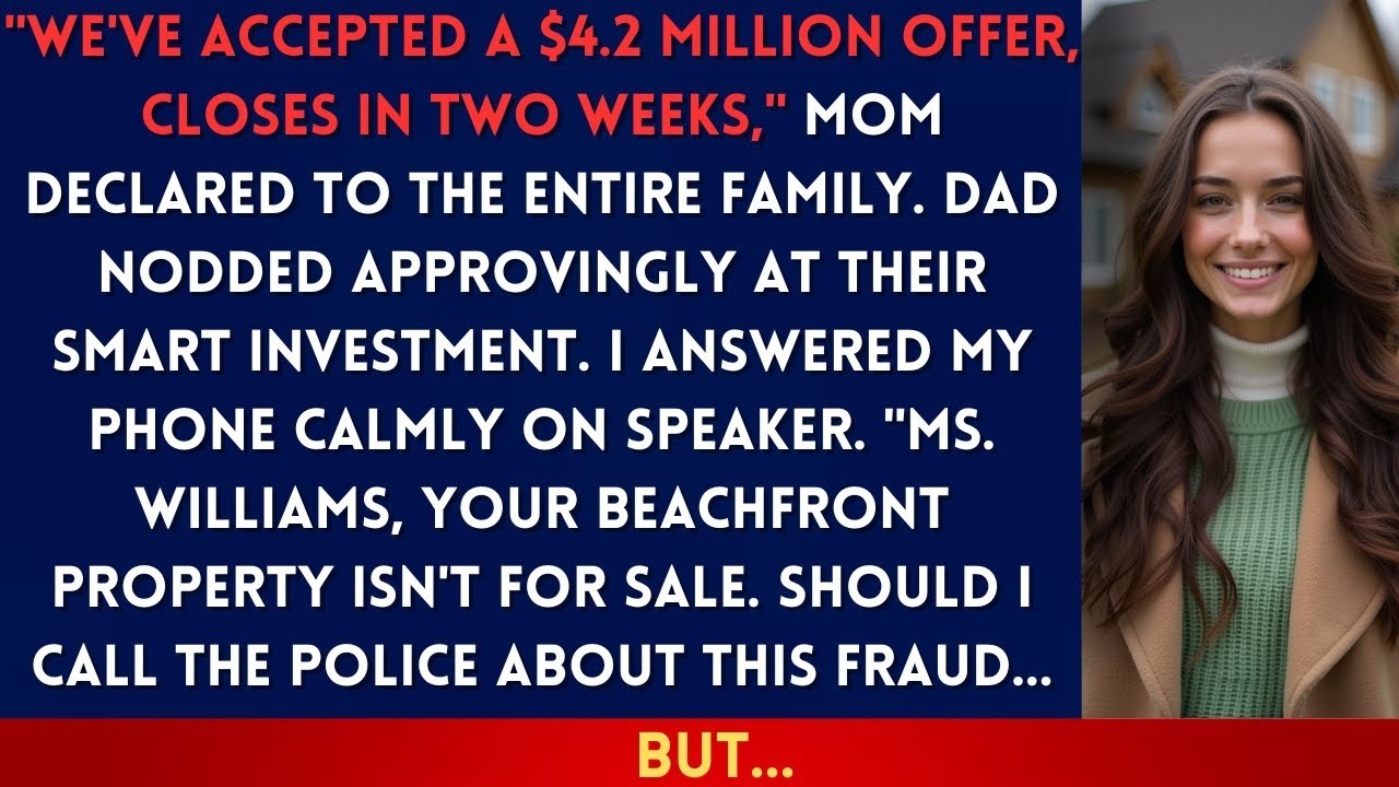 At Thanksgiving Dinner, Mom Said The Beach House Is Being Sold—Then The Real Estate Attorney Walk...