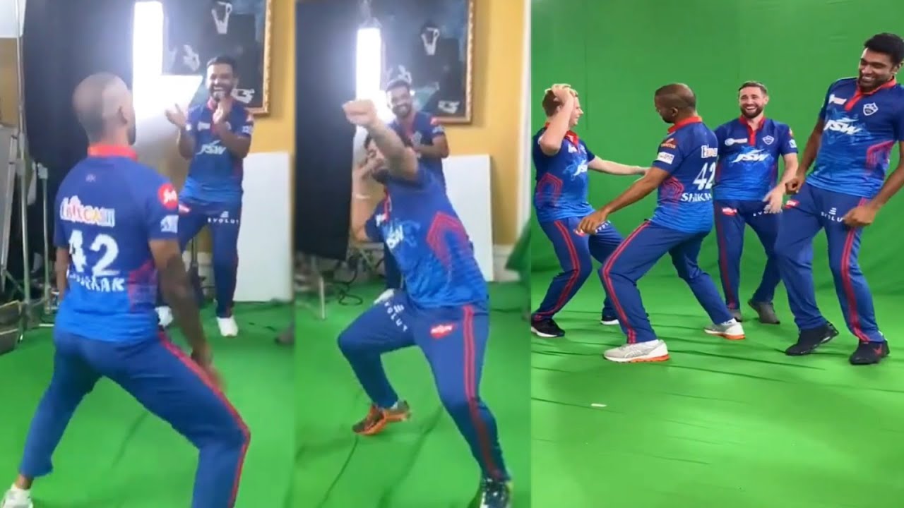 Delhi Capitals Players are Dancing during Shoot | Pant, Dhawan, Smith, Ashwin, Rahane & Woakes dance