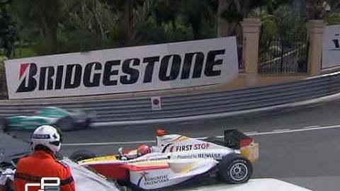 CRASH Alvarez into the wall - 2005 GP2 Round 3 Monaco