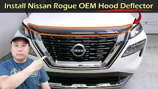 Install Oem Nissan Rogue Hood Deflector