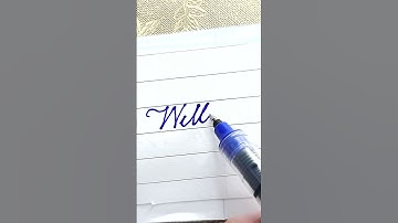 William - Beautiful name in Cursive writing | Cursive writing for beginners | #shorts