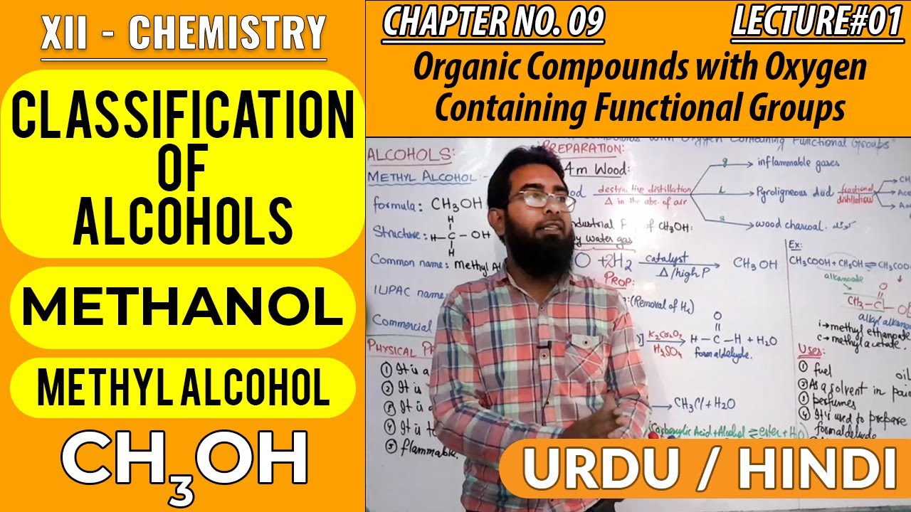 Classification of Alcohols Methanol / Methyl Alcohol CH9 XII