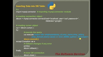 28  Python MySQL DB Inserting Data in Telugu