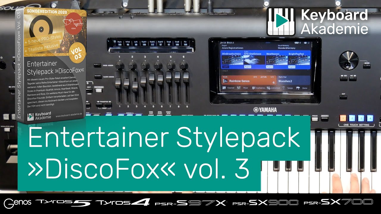 Entertainer Stylepack »DiscoFox« vol. 3 für GENOS/SX700/SX900/Ty4/Ty5/S970/S975