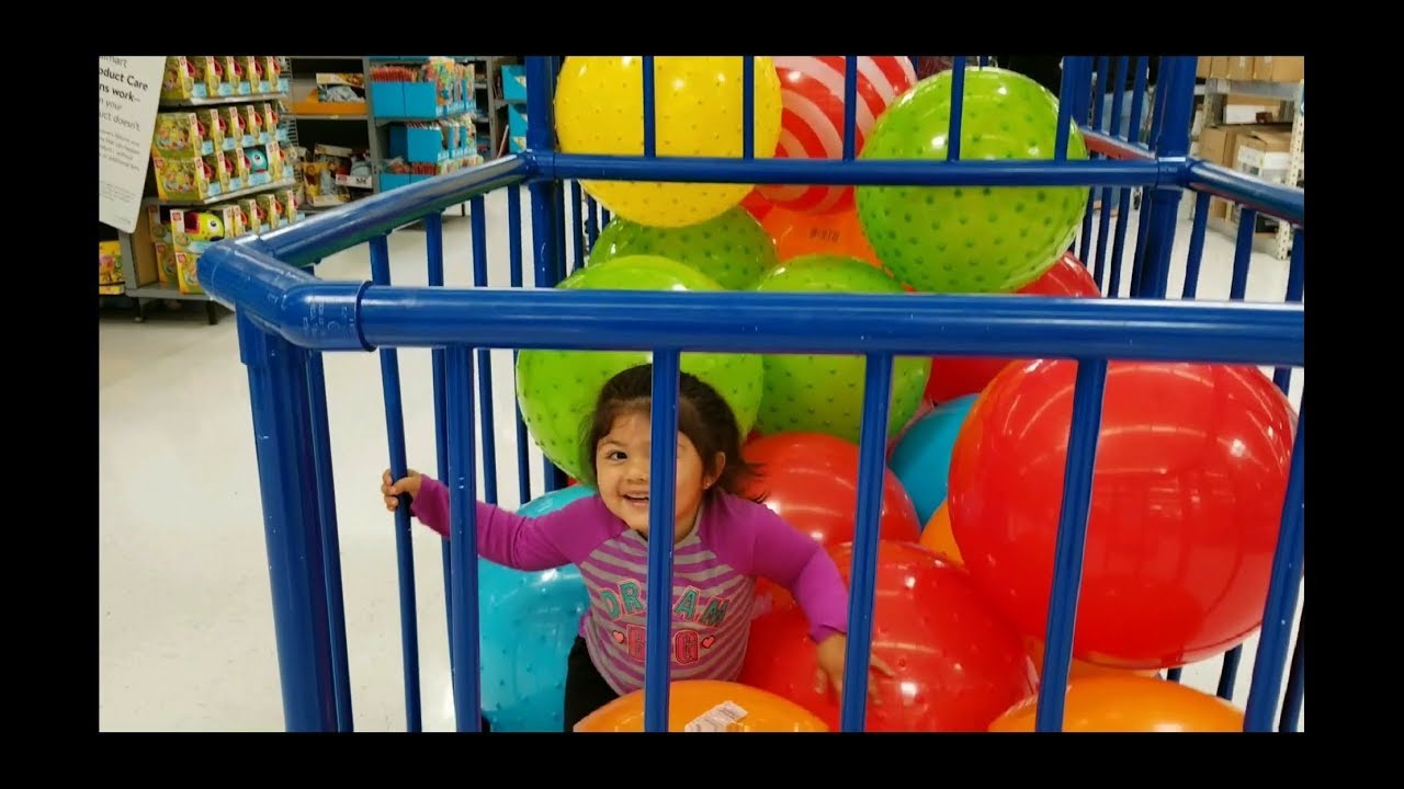 Giant Ball pit. Shopping at Walmart with a 2 year old