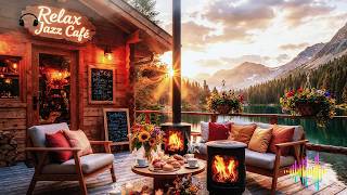 Smooth Bossa Nova Music At A Tropical Lakefront Cafe - Sunset Jazz Music Help Uplifts The Spirit