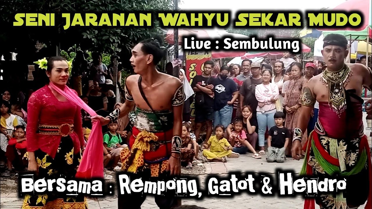 Aksi Lucu Rempong Gatot Hendro Jaranan Wahyu Sekar Mudo live Sembulung