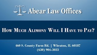 [[title]] Video - How Much Alimony Will I Have to Pay in Illinois?