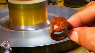 How To Make A Ring Out Of Natural Agate Gemstone At The Countryside