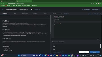 Donation Drive, Codechef Solutions, Competitive Programming
