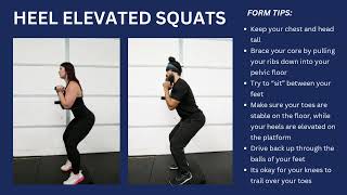 How to Perform Heel Elevated Goblet Squats | Exercise Tutorial & Form Tips