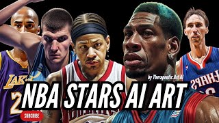 NBA  Stars and AI Art - An Realistic Journey