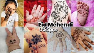 Eid Mehendi designs for kids, Latest 40 mehndi designs for baby girls, Eid henna designs 2023