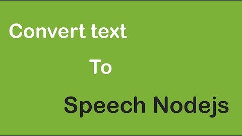 Convert text to speech (audio Mp3) Node.js with gTTS | Useful NPM Packages Node.js | ANONYSTICK
