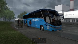 Euro Truck Simulator 2 | Bus and Passenger Mod | A Rainy Morning In Russia screenshot 4