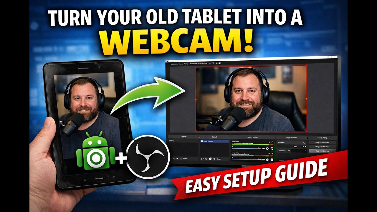 Turn Your Old Tablet Into a Webcam (DroidCam + OBS Setup Guide) - YouTube