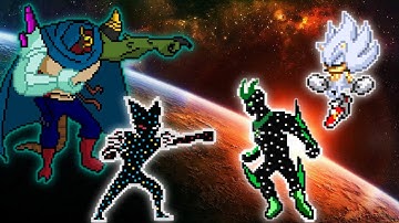 Monster Garou OP & Kevin OP VS Ultimate Alien X 3.2 & Hyper Sonic V2.5 OP in Jump Force Mugen