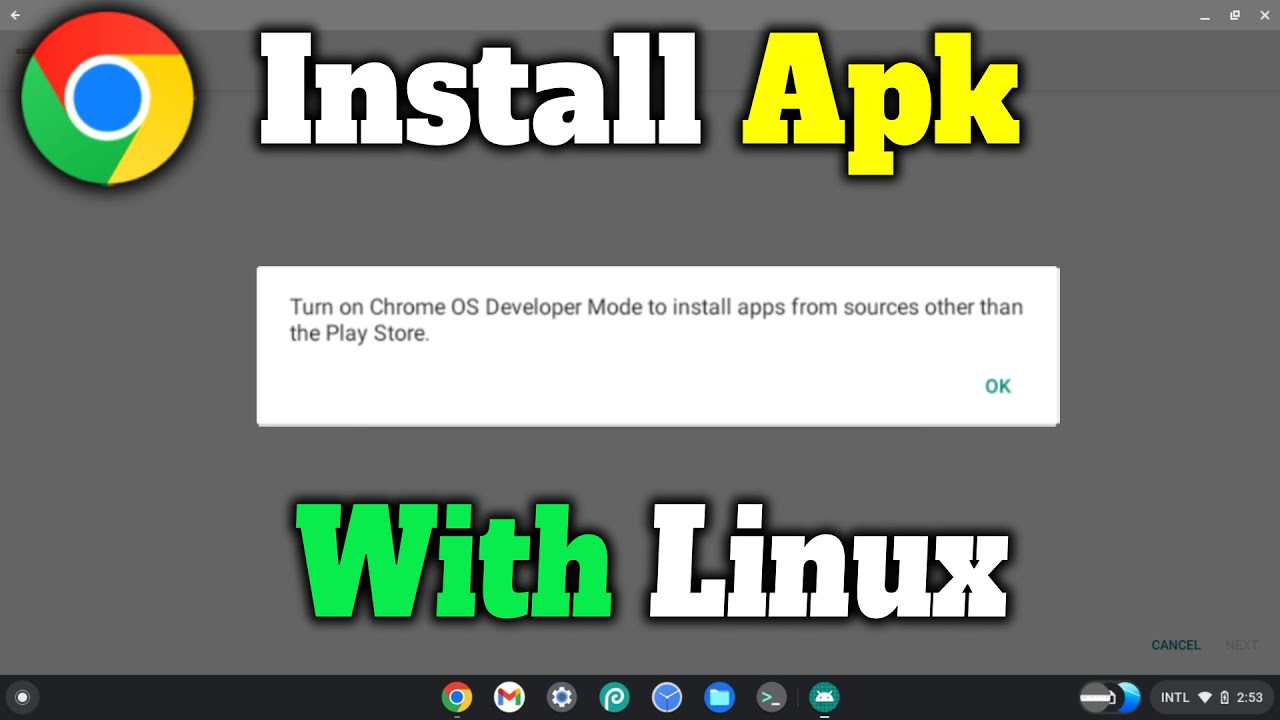 How To Install Apk On Chromebook WITH LINUX | Easy Method