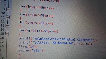 C programming. Digital clock in 1 min.