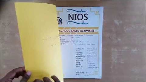 NIOS School Based Activity Record - Course 511 - with Photos Case study, record, school programs