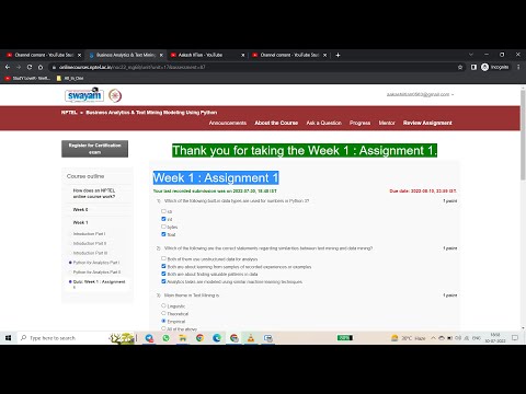 Week 1 | Assignment 1 | Business Analytics & Text Mining Modeling Using Python| NPTEL Solution | IIT
