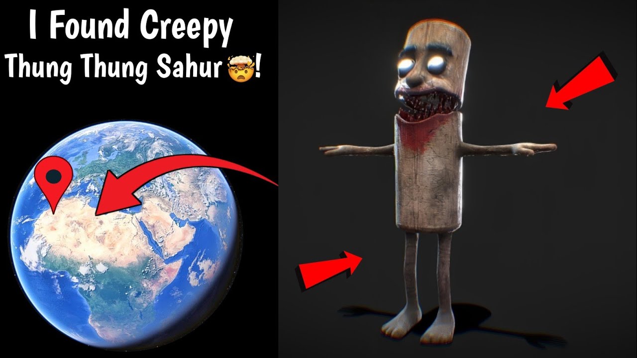 😰 I Found Creepy Tung Tung Sahur On Google Earth and Google Maps!