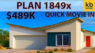 Kyle Canyon Modern Single Story - Quick Move KB Home for Sale in NW Las Vegas 1849x Plan